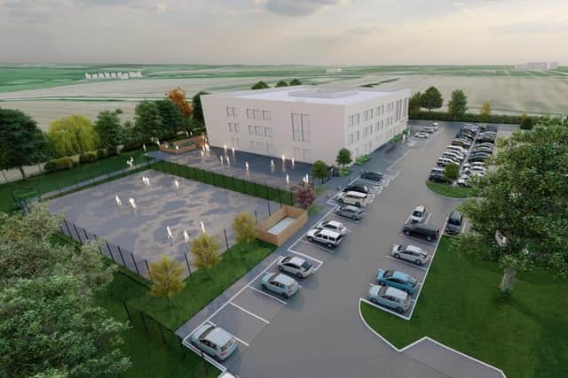 A 3D design of what the whole facility could look like. (Credit: West Northamptonshire Council)
