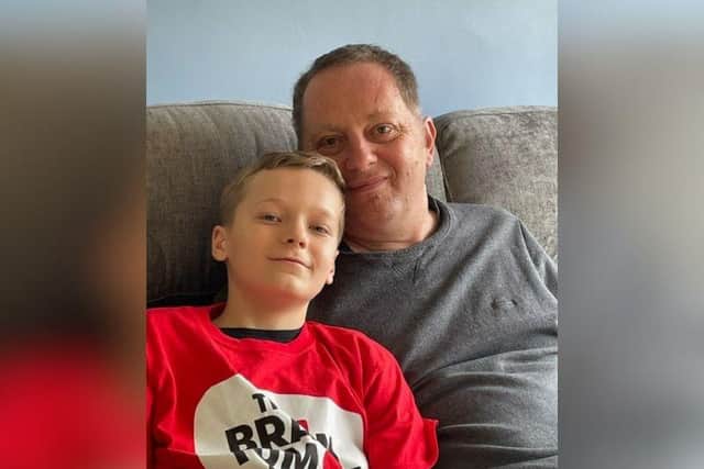 Malcolm and his 12-year-old son Thomas, who plans to run five kilometres every day in May to raise money for The Brain Tumour Charity.