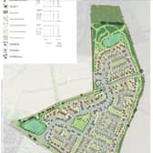 Plans for the 525 home development near Hardingstone and Wootton. (Credit: Martin Grant Homes Ltd and Harcourt Developments)