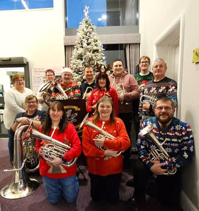 The Corby Silver Band performed live at Elm Bank Care Home