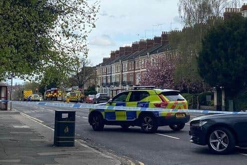 Barrack Road was shut for about three hours on Tuesday as emergency services dealt with a crash