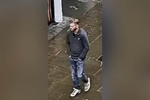 Police would like to speak to the man in the image.