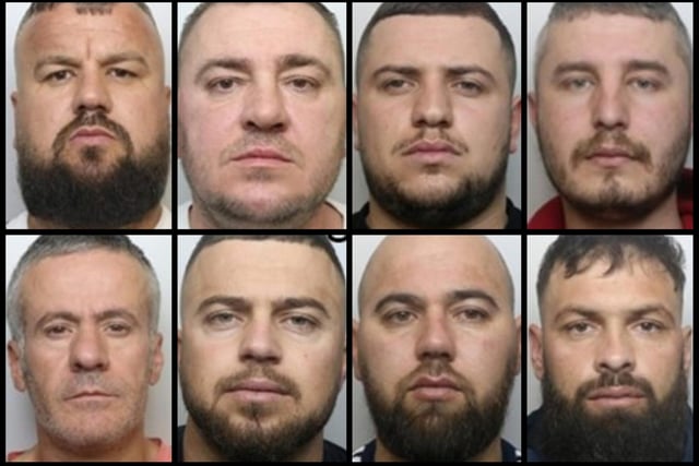 Alliu (top left) led a wholesale drugs supply operation, using Bar Café Milano in Northampton’s Wellingborough Road as a front for moving huge volumes of cocaine aided by his associate Duka (top, second left). Lepuri (top, second right) acted as the group’s delivery man — often using Behari (top right) and Azizaj (bottom left) as drivers. Aliraj (bottom second left), Llanaj (bottom right) and Turca (bottom right) were also among a total of 13 men who have been sentenced to a collective total of 91 years for their parts in the conspiracy.
Police raids in July, August and September 2022 uncovered drugs, cash plus designer watches including Rolex, Brietling, Versace and Tag Heuer.
Aliliu, 42, of Cyclamen Close, Northampton, got 14 years and Duka, aged 42, of Adnitt Road,: 10 years, five months.
Lepuri, 23, of Grove Road, was sentenced to 10 years, 10 months; Azizaj, 28, of Goldings Road, to two years, 11 months; Behari, 52, of St Johns Street, to three years, seven months; Aliraj, 29, of Prentice Court, to two years, eight months; Llanaj, 33, of St Johns Street, to four years, 10 months; and Turca, 32, of Cowper Street, to four years, nine months. Two more defendants are still to be sentenced.