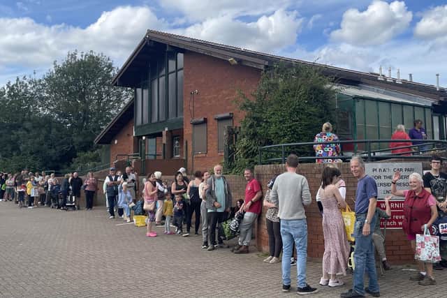 The surplus food was distributed among the community through a pop-up stall on Monday (August 7).