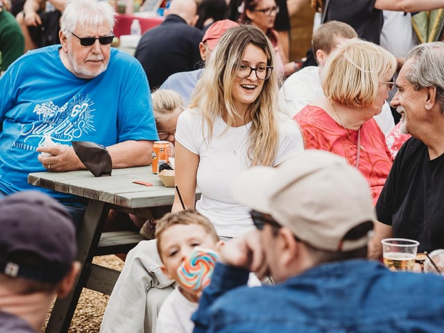 The family day of food, music and games was attended by nearly 700 members of the Northampton community, who wanted to show their continued support.