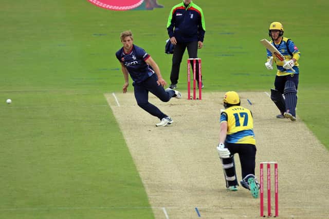 David Willey in action for the Steelbacks against Bears (Picture: Peter Short)