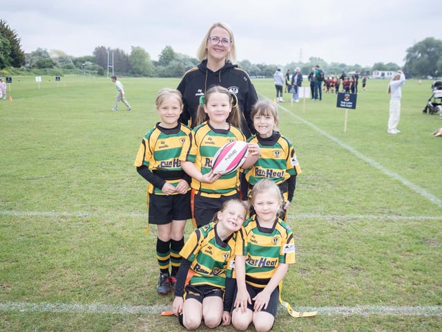 Under 7s girls rugby festival at Northampton Old Scouts on Sunday May 3