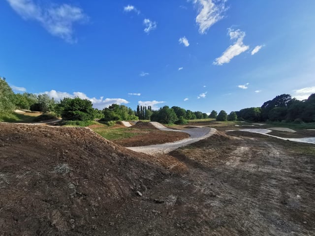 The mountain bike park on the former Hardingstone Nine golf course