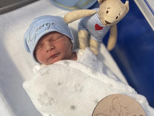 George Taylor born on June 27 at 5.28pm at Northampton General Hospital, weighing 6lbs 12oz.