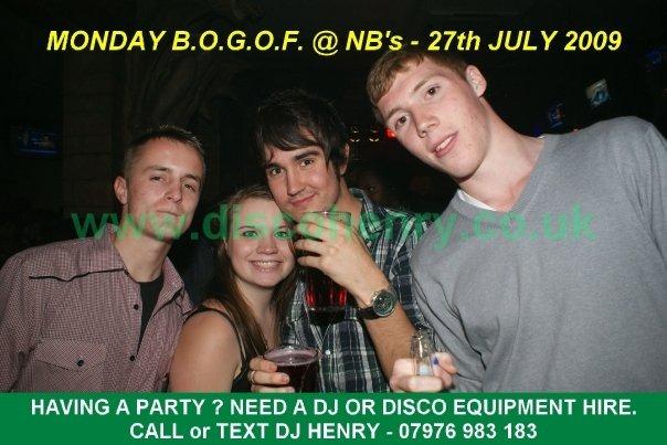 A BOGOF night out at Rev's and NB's in Bridge Street back in July 2009