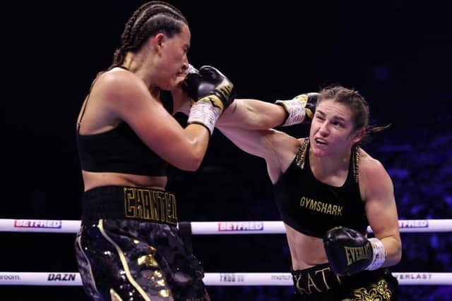 Acrion from Chantelle Cameron's clash with Katie Taylor in Dublin (Picture: James Chance/Getty Images)