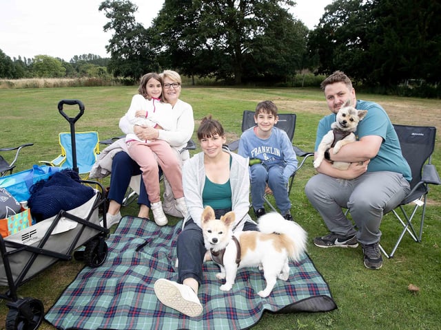 Crowds gathered in the grounds of Delapre Abbey to watch The Greatest Showman on an outdoor screen on Sunday (August 4).