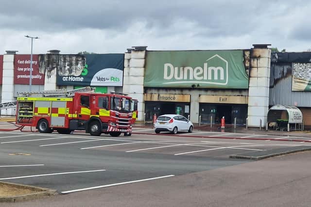 Emergency services at Nene Valley Retail Park on Sunday morning