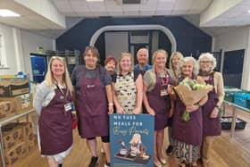 No Fuss Meals for Busy Parents CIC founder Milly Fyfe (centre) with the team of volunteers at Brixwo
