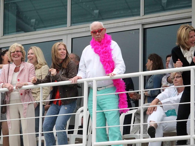Elton John at Northamptonshire County Cricket Club.