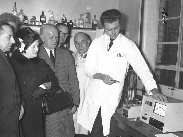 Presentation of medical equipment at Northampton General Hospital, November 9, 1968