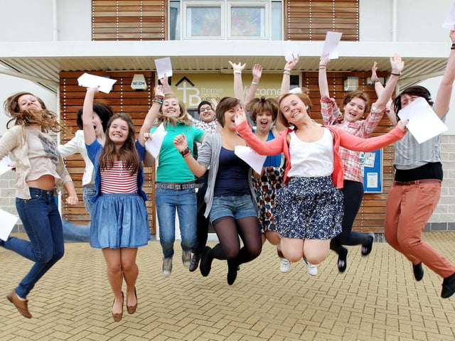 2011 - GCSE results Thomas Becket Catholic School, Becket Way, Kettering Road. All pupils pictured got a least 5 A* and A grades.