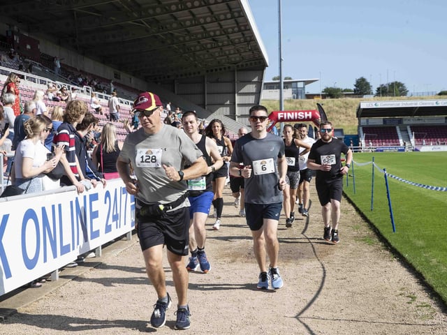Hundreds of runners took part in the race on Sunday June 25, which started and finished at Sixfields stadium.