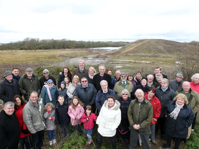 The Rushden Lakes pressure group meeting at the site of the old Skew Bridge and the new proposed Rushden Lakes development back in March 2013