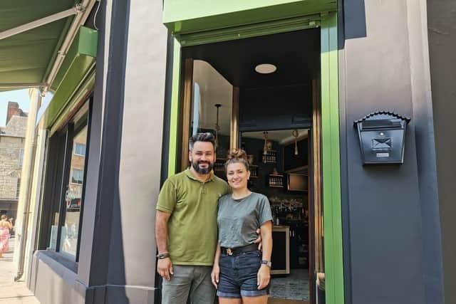 Orlando and Claudia Lupsia outside Il Giardino in Mercer's Row