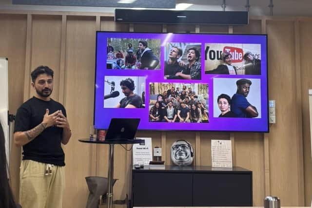 Andrew Bond speaking at the first Gather & Create event