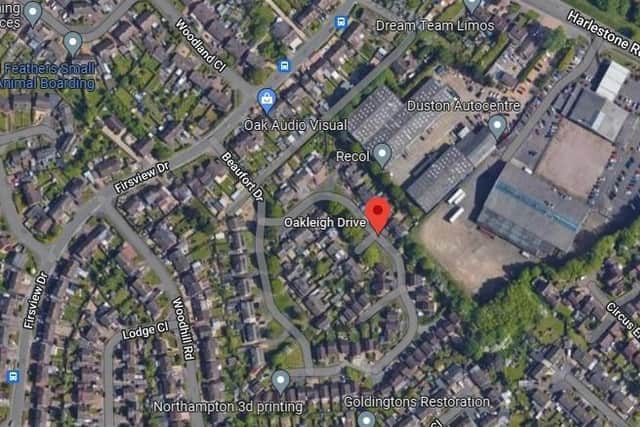 The incident happened in Oakleigh Drive, Duston on Friday night (October 28)