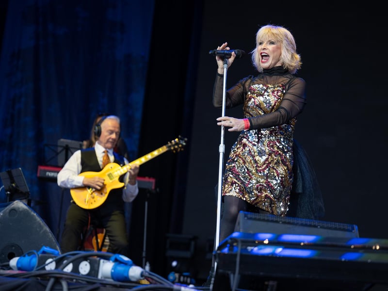 Toyah Willcox & Robert Fripp performing on the opening day of Cropredy Convention 2023. Photo by David Jackson.