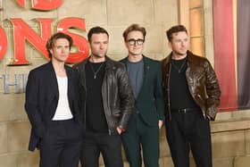 Library picture. Dougie Poynter, Harry Judd, Tom Fletcher and Danny Jones of McFly attend the UK Premiere of "Dungeons & Dragons - Honour Among Thieves" on March 23, 2023 in London, England. (Photo by Kate Green/Getty Images for eOne)