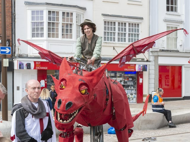 Northampton Town Council hosted a free St George's Day event on the Market Square on April 26, which included many family-friendly, fun activities.