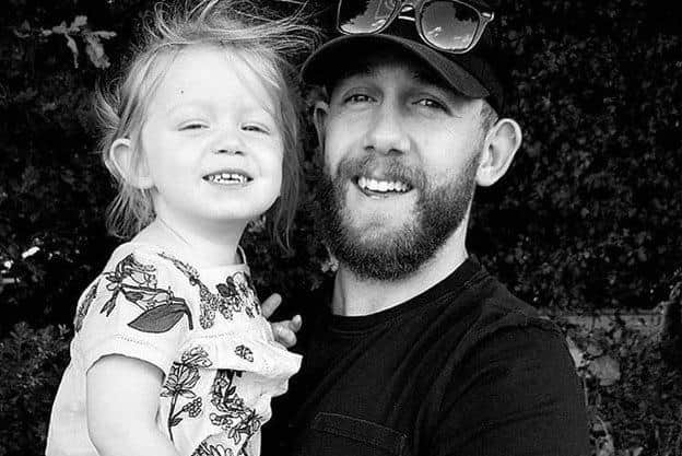 Army veteran Shaun Franklin with his daughter Hallie