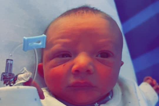 Arlo-Carl Rudy born at 9.30am on January 18 at Northampton General Hospital, weighing 6lbs 2oz.