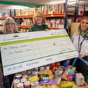 B&DWC - SGB-6648 - Jane Calcott (L) and Jane Stone at Kettering Foodbank with Sales Adviser Tenise