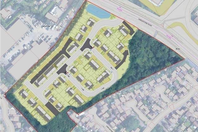 Plans for the new estate in Duston, Northampton.