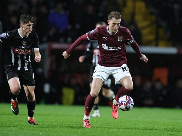 Skipper for the night and he was a big part of Town's successful press, which forced plenty of errors from County, even if they didn't always make the most of them... 7