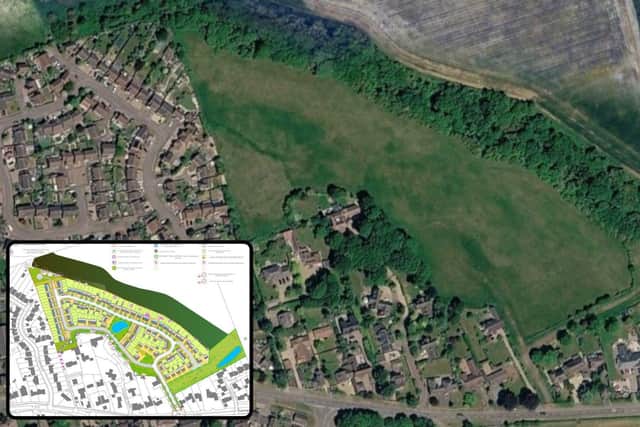 The development will sit north of St Crispin Road, with access from Doddington Road