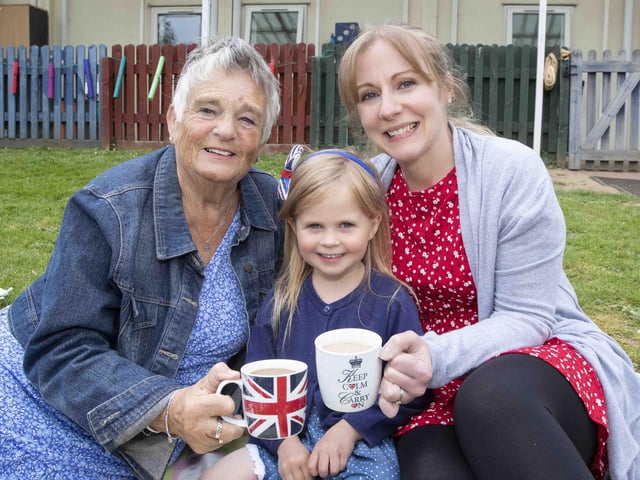 Children, parents and staff enjoyed an afternoon tea as a tree was planted to mark the Queen's 70-year reign.