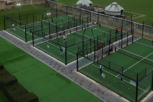 Three courts make up the club, with the middle dubbed 'Centre Court', a reference to Wimbledon's layout Image credit: Play Padel