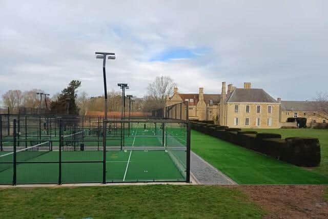 Padel courts opened at Grendon Hall in December