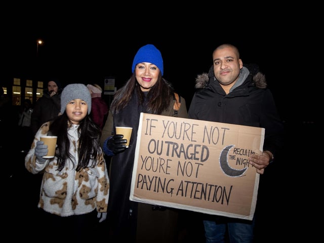 The event took place in Northampton on Friday November 2024 and saw dozens of activists march for an end to violence against women and girls.