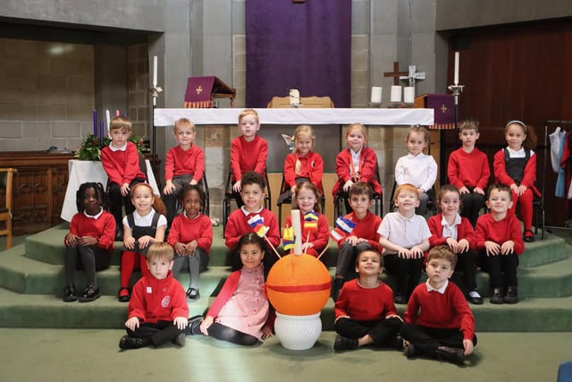 Delaunay Class at Hunsbury Park Primary School performed a Christingle Service.