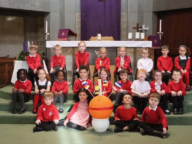 Delaunay Class at Hunsbury Park Primary School performed a Christingle Service.