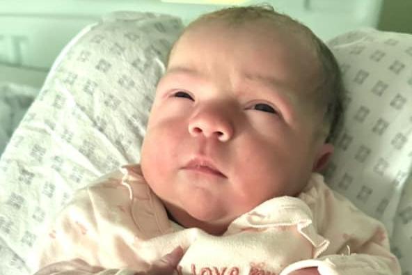 Ocean Williow Rose born at 9.41am on January 16 at Northampton General Hospital, weighing 6lbs 14oz.