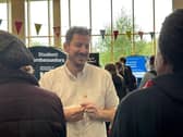 Mike Reader meets new students at the University of Northampton