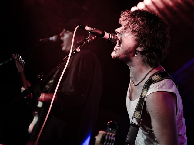 Monakis on stage at the Multitude Festival at the Craufurd Arms in Milton Keynes on Sunday, August 8. Photo by David Jackson.