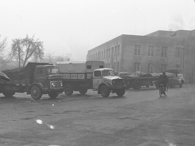 Lorries in Campbell Square Northampton