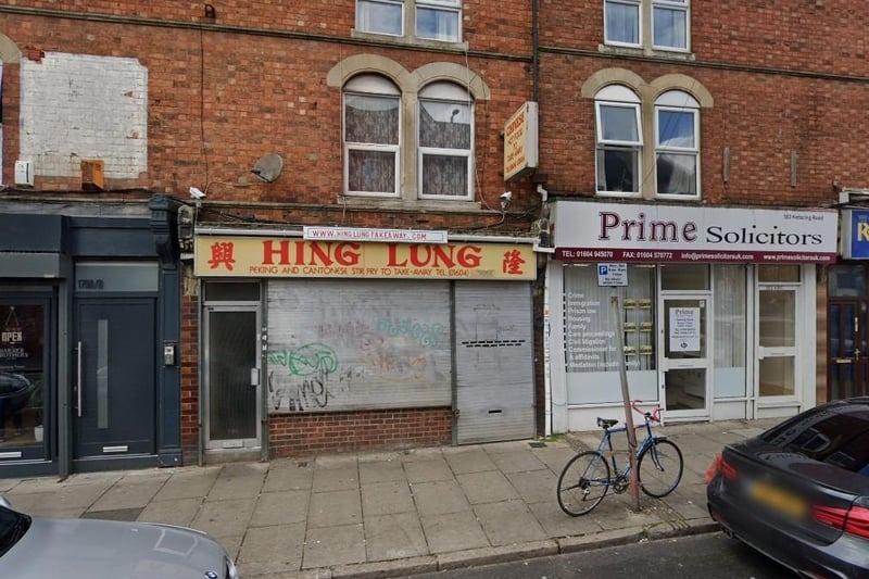 The Chinese takeaway in Kettering Road was given a one star food hygiene rating at its last inspection on 24 January 2024.