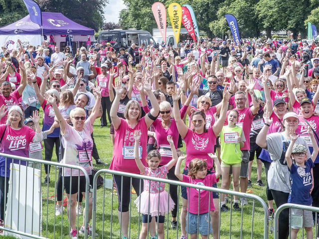 Abington Park turned pink on Sunday July 14 for the 3k and 5k Race for Life events.