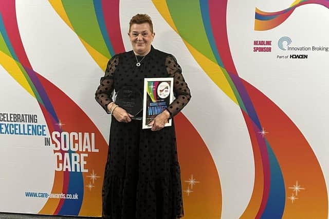 Jacqueline Kemp following her win at the Great British Care Awards.