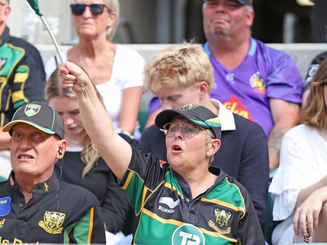 Saints fans at Twickenham on Saturday June 20