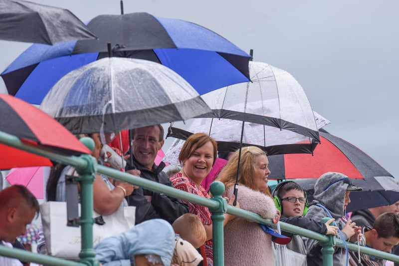 Happy faces despite the rain at the 2016 Sunderland Airshow.